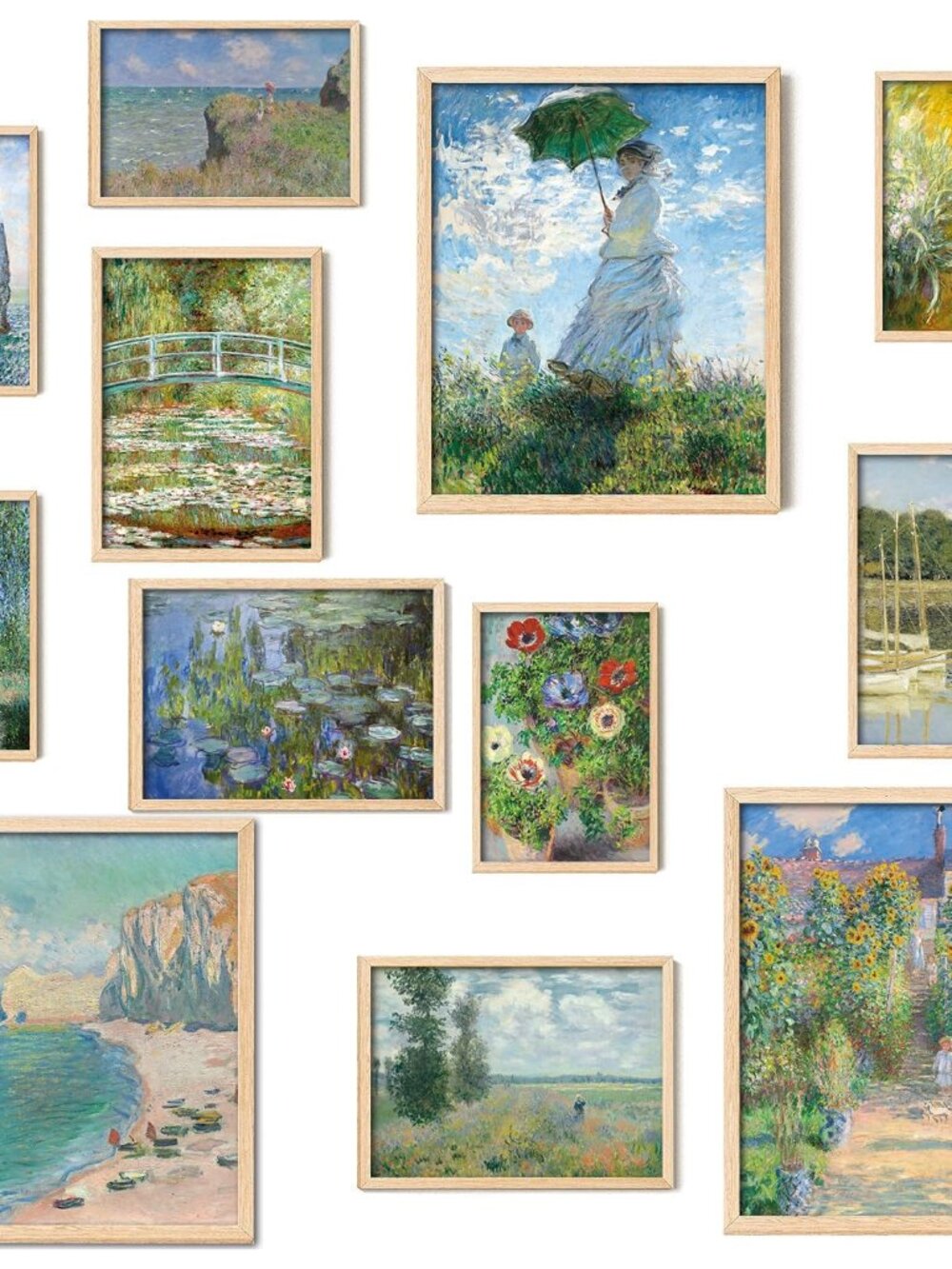 Claude Monet Wall Art, Monet Poster Eclectic Wall Decor, Claude Monet Prints for